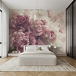Fototapeten Strauß mit rosa und weißen Blumen