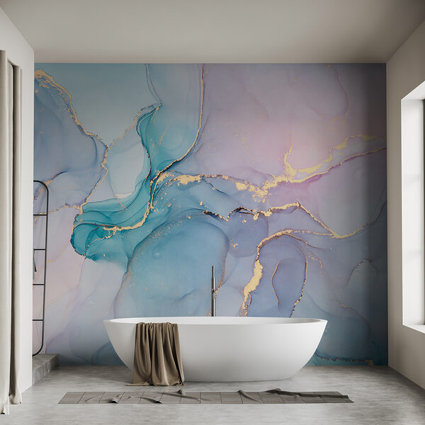 Fototapeten Ätherischer Azure Flow mit Pastellfarben