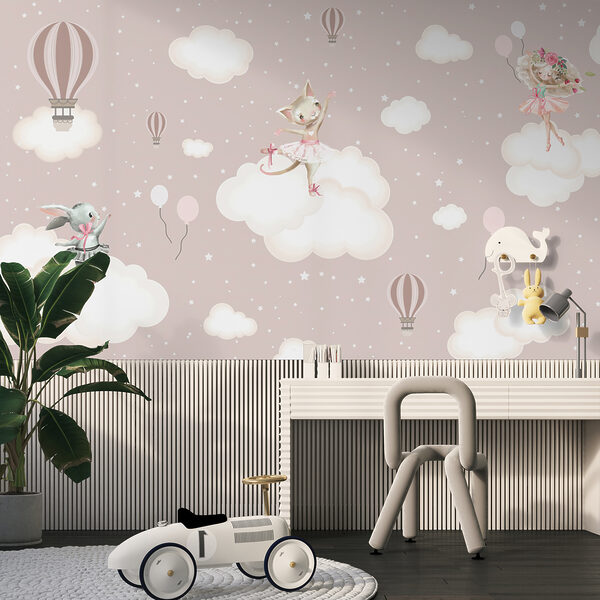 Balletttiere tanzen auf Wolken Fototapeten Balletttiere tanzen auf Wolken