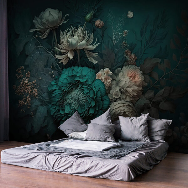 Fototapeten Florales Kunstwerk mit zarten Blütenblättern