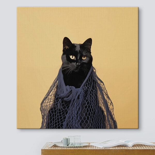 Katze mit Netz Wandbilder Katze mit Netz