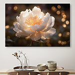 Wandbilder Weiße Blüte mit gelber Mitte