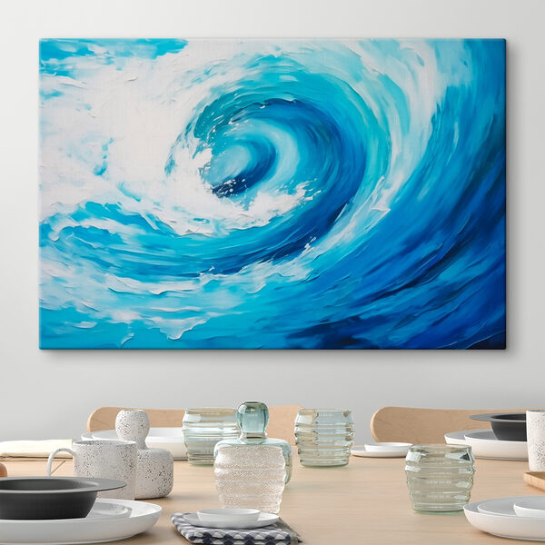 Blauer und weißer Wirbel Wandbilder Blauer und weißer Wirbel