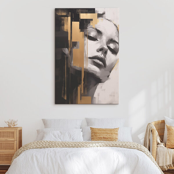 Wandbilder Gemälde eines Frauengesichts