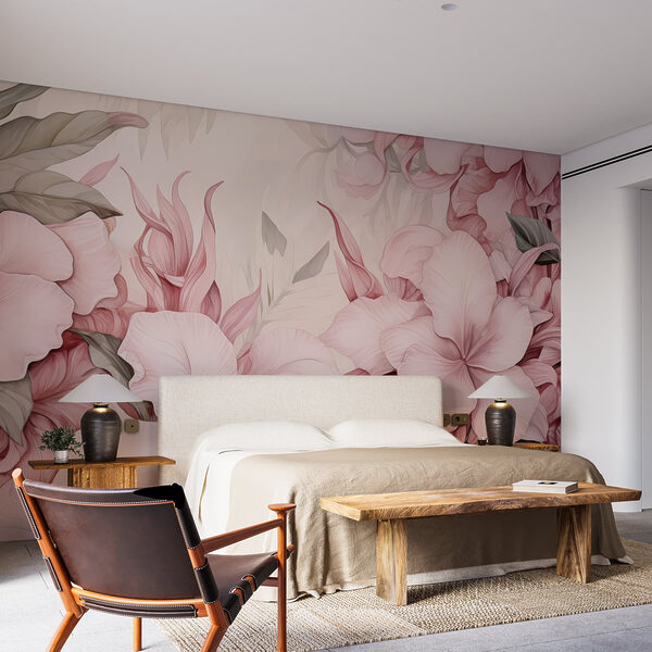 Fototapeten Zarte Blüten in sanften Pastelltönen