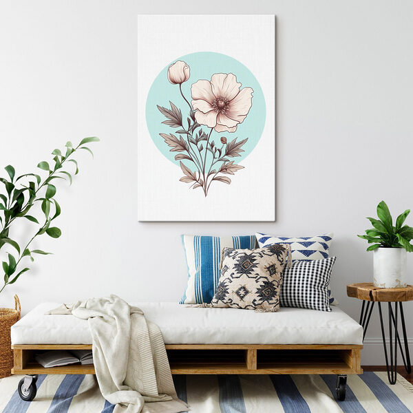 Zeichnung einer Blume Wandbilder Zeichnung einer Blume