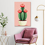 Wandbilder Kaktus mit rosa Blüten