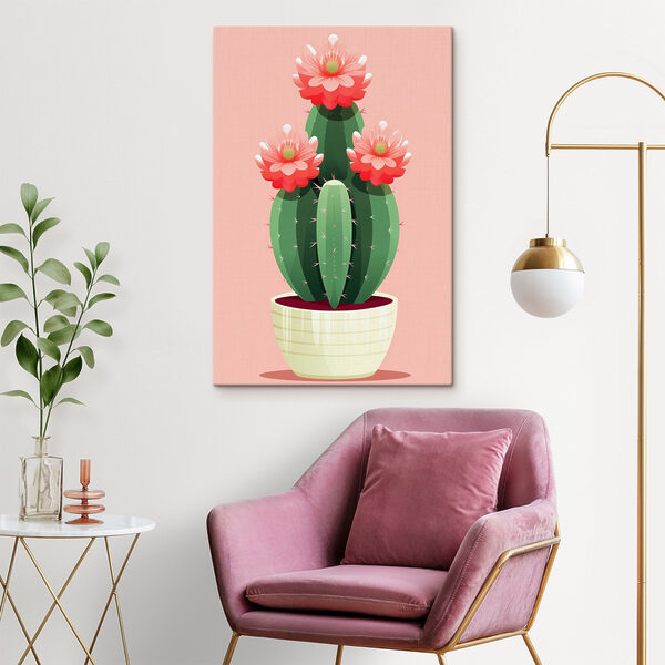 Kaktus mit rosa Blüten Wandbilder Kaktus mit rosa Blüten