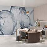 Fototapeten Gruppe von Blasen mit Blasen in der Luft