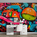 Fototapeten Graffiti an einer Wand