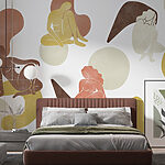 Fototapeten Gruppe von Frauen, die sitzen und posieren