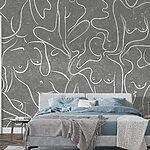 Fototapeten Gruppe von Zeichnungen von Frauenkörpern