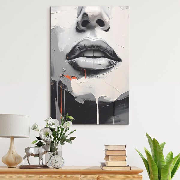 Gemälde einer Frau’s Lippen Wandbilder Gemälde einer Frau’s Lippen