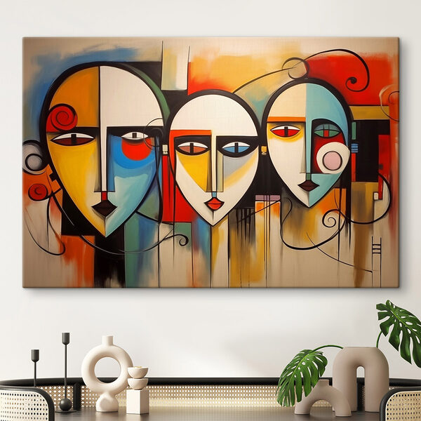 Gruppe von Gesichtern auf einer Wand gemalt Wandbilder Gruppe von Gesichtern auf einer Wand gemalt