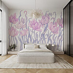 Fototapeten Gruppe violetter Blumen