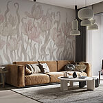 Fototapeten Zarte Blüten in sanften Farbtönen