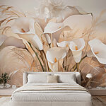 Fototapeten Gruppe von weißen Blumen