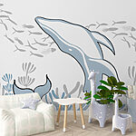 Fototapeten Delfin schwimmt im Meer