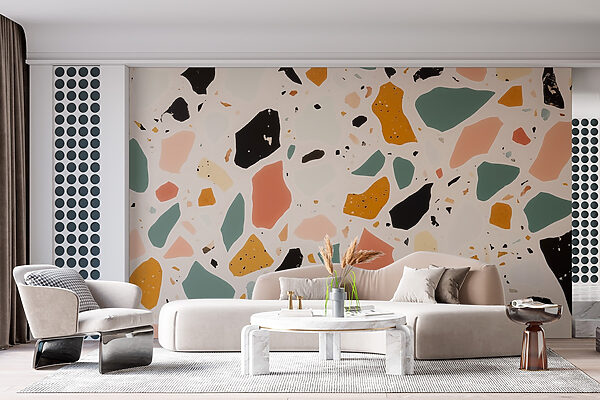 Abstraktes Mosaik aus leuchtenden Farben Fototapeten Abstraktes Mosaik aus leuchtenden Farben
