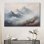 Wandbilder Bergkette mit Wolken