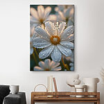 Wandbilder Zarte Blütenblätter mit Morgentau