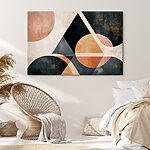 Wandbilder Schwarze und orangefarbene geometrische Formen