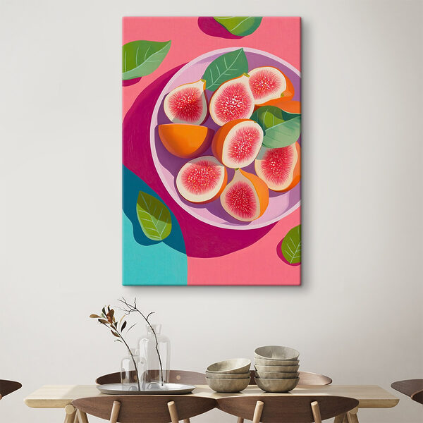 Schale mit Obst und Blättern Wandbilder Schale mit Obst und Blättern