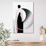 Wandbilder Frau in schwarz-weißem Kleid