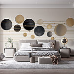 Fototapeten Gruppe von Kreisen und Linien