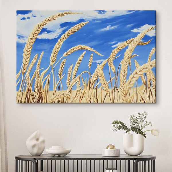Gemälde von Weizen auf einem Feld Wandbilder Gemälde von Weizen auf einem Feld