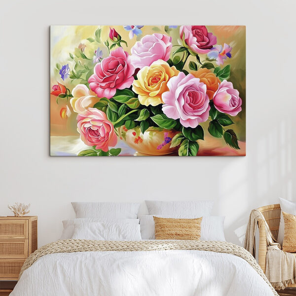 Gemälde von Blumen in einer Schale Wandbilder Gemälde von Blumen in einer Schale