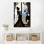 Wandbilder Silhouette einer Frau in einem Kleid