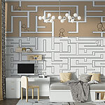 Fototapeten Labyrinthspiel mit Menschen, die auf der Wand laufen