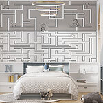 Fototapeten Labyrinth mit Menschen, die auf dem Boden laufen