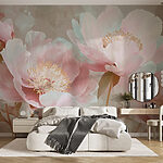 Fototapeten Zarte Blütenblätter in sanften Pastelltönen