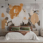 Fototapeten Malerei von Blumen mit verschiedenen Farben