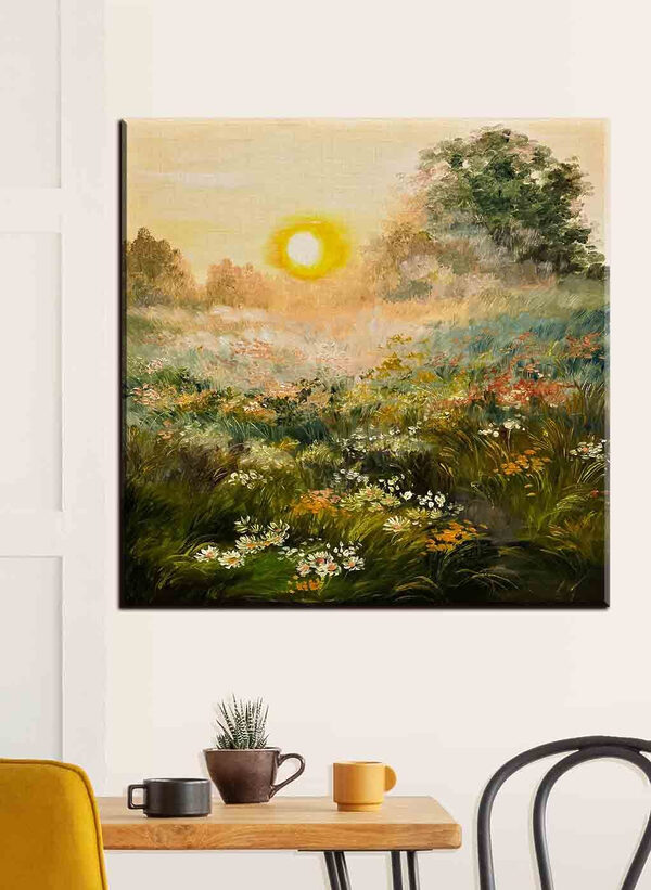 Gemälde eines Blumenfeldes Wandbilder Gemälde eines Blumenfeldes