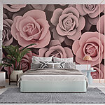 Fototapeten Gruppe von rosa Rosen
