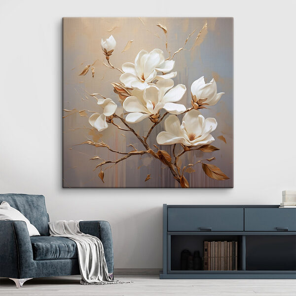 Malerei von weißen Blumen Wandbilder Malerei von weißen Blumen