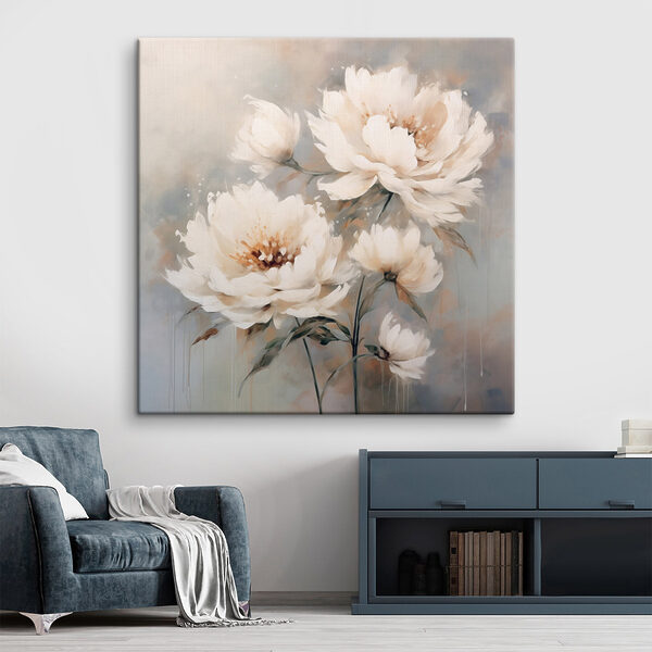 Malerei von weißen Blumen Wandbilder Malerei von weißen Blumen