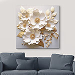 Wandbilder Elegantes Papier Blumenarrangement Display