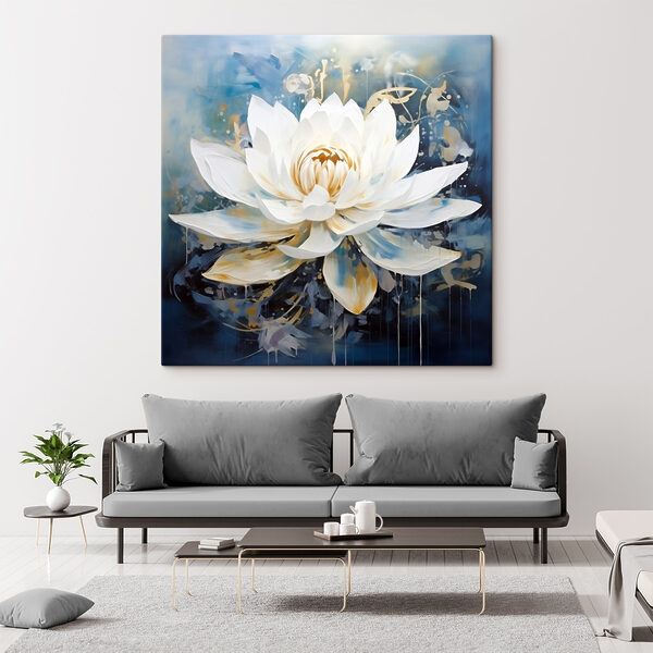 Gemälde einer weißen Blume Wandbilder Gemälde einer weißen Blume