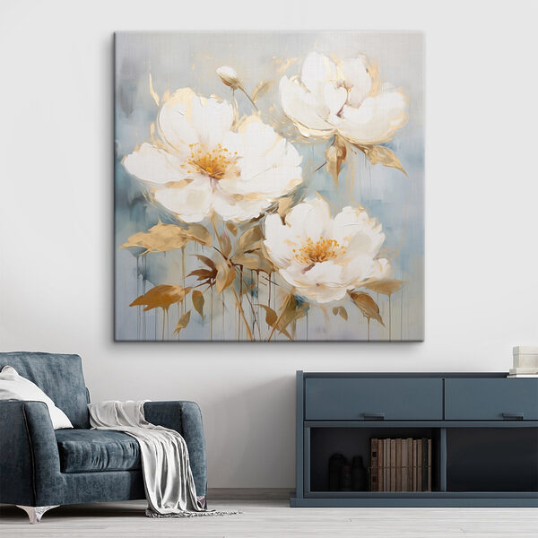 Malerei von weißen Blumen Wandbilder Malerei von weißen Blumen