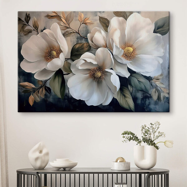 Malerei von weißen Blumen Wandbilder Malerei von weißen Blumen