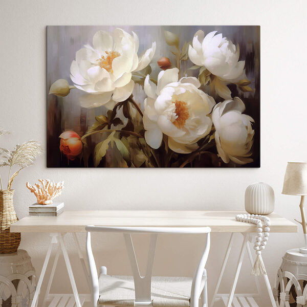 Malerei von weißen Blumen Wandbilder Malerei von weißen Blumen