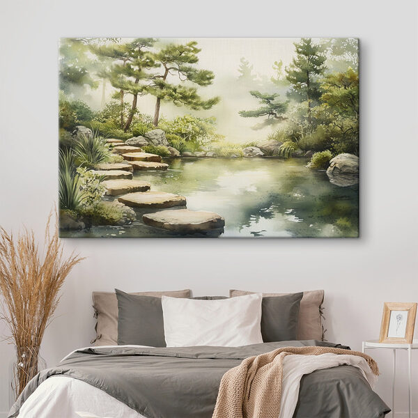Wandbilder Wandbilder Wasser mit einem Teich und einem Weg dorthin (Artikelnummer: s44313)