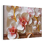 Wandbilder Orchideenblüten mit zartrosa Blütenblättern