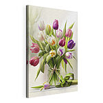Wandbilder Lebendiger Strauß aus bunten Tulpen