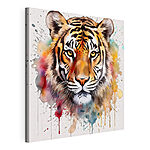 Wandbilder Tiger mit Farbspritzern