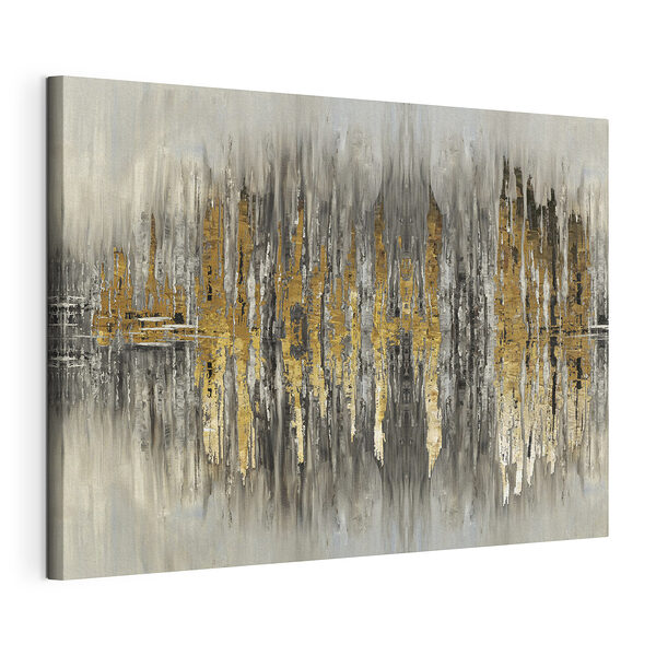 Wandbilder Abstrakte Stadtlandschaft mit reflektierender Symmetrie